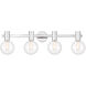 Wright 4 Light 34 inch Polished Chrome Bathroom Vanity Light Wall Light