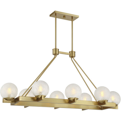 Darien Linear Chandelier Ceiling Light in Warm Brass