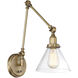 Drake 33.75 inch 60.00 watt Warm Brass Adjustable Wall Sconce Wall Light, Essentials