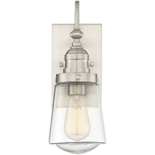 Macauley 1 Light 21 inch Satin Nickel Outdoor Wall Lantern