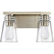 Brannon 2 Light 14.25 inch Noble Brass Bathroom Vanity Light Wall Light
