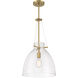 Foster 1 Light 14 inch Warm Brass Pendant Ceiling Light