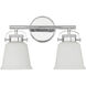 Kaden 2 Light 16 inch Polished Chrome Bathroom Vanity Light Wall Light, Essentials
