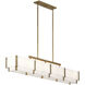 Orleans 8 Light 58.3 inch Distressed Gold Linear Chandelier Ceiling Light