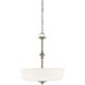 Melrose 3 Light 18 inch Satin Nickel Pendant Ceiling Light, Essentials