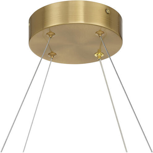 Castello LED 33.63 inch Warm Brass Chandelier Ceiling Light
