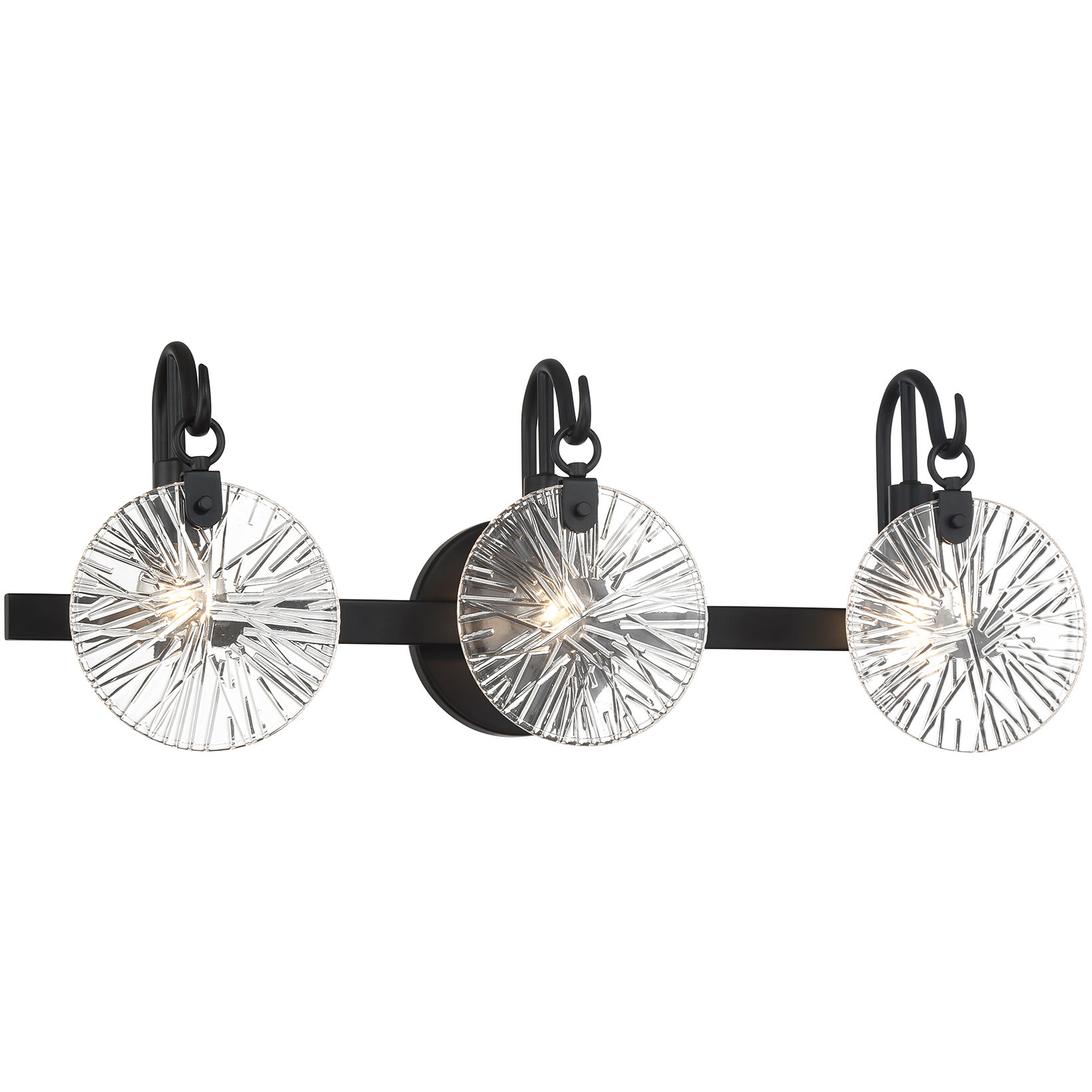 Addison 3 Light 24 inch Black Bathroom Vanity Light Wall Light