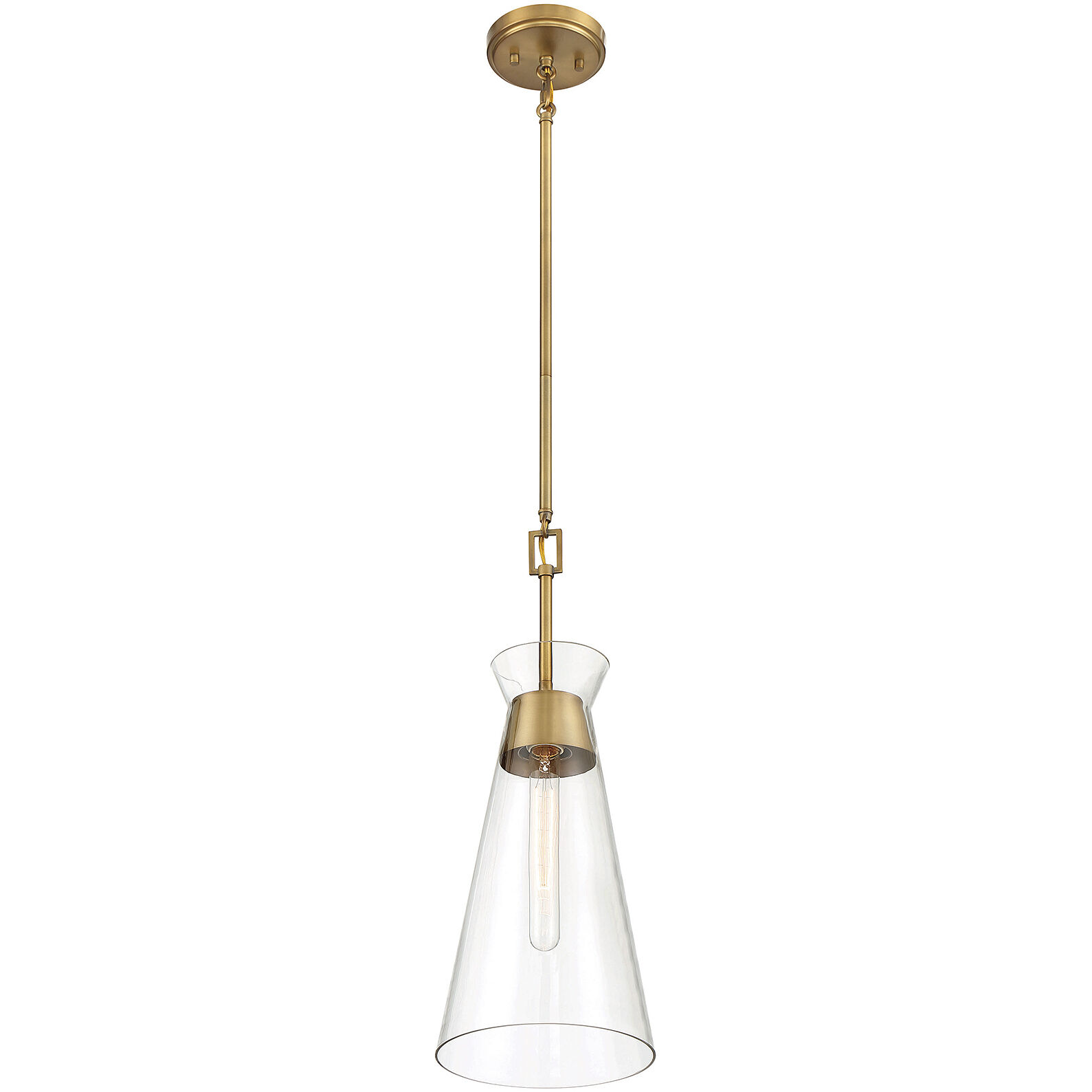 Lakewood 1 Light 8 inch Warm Brass Pendant Ceiling Light, Essentials