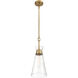 Lakewood 1 Light 8 inch Warm Brass Pendant Ceiling Light, Essentials
