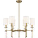 Chatham 6 Light 28 inch Warm Brass Chandelier Ceiling Light, Essentials
