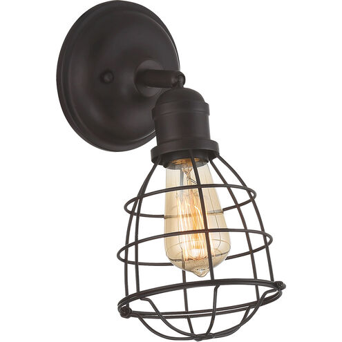 Scout 1 Light 6 inch English Bronze Sconce Wall Light, Adjustable