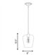 Octave 1 Light 8 inch Black Pendant Ceiling Light, Essentials