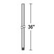 Stella Galvanized Aluminum Ceiling Fan Downrod in 36 in.