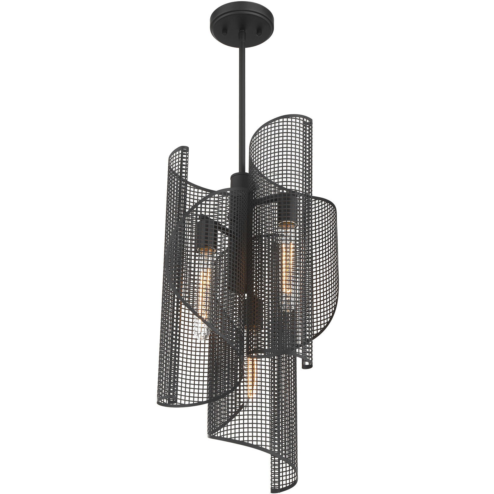 Hillbourne 3 Light 14 inch Matte Black Pendant Ceiling Light