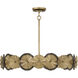Lincoln 5 Light 35.25 inch Distressed Gold and Bronze Pendant Ceiling Light