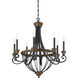 Wickham 8 Light 29 inch Whiskey Wood Chandelier Ceiling Light