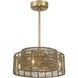 Ferndale 12 inch Warm Brass with Gold Blades Fan D'Lier