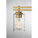 Baxter 3 Light 24 inch Warm Brass Bathroom Vanity Light Wall Light, Lighting One