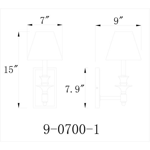 Washburn 1 Light 6.9 inch Polished Nickel Wall Sconce Wall Light, Essentials