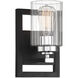 Redmond 1 Light 6 inch Matte Black with Polished Chrome Accents Sconce Wall Light
