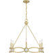 Minette 6 Light 28 inch Spun Gold Chandelier Ceiling Light