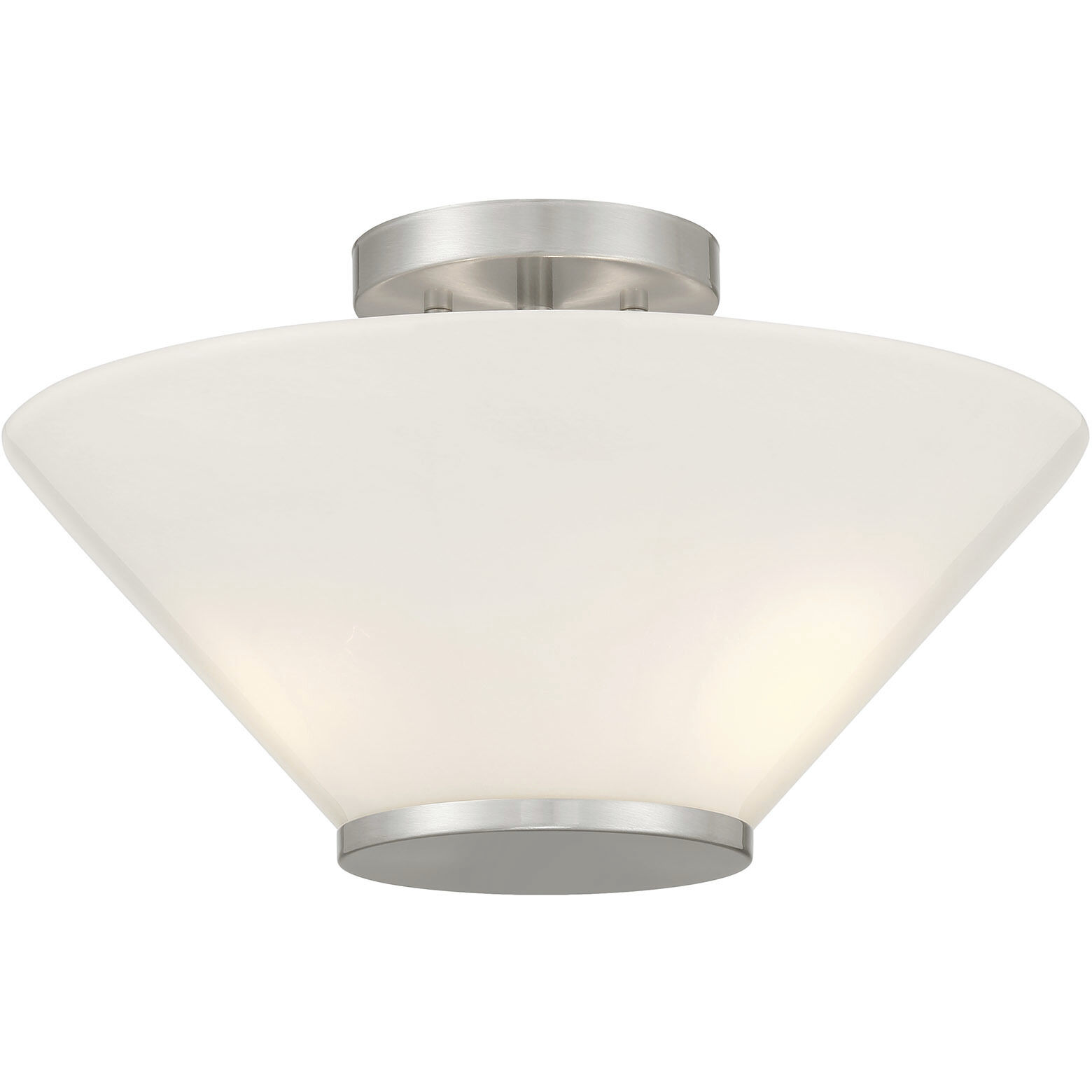 Blair 3 Light 15 inch Satin Nickel Convertible Semi-Flush or Pendant Ceiling Light