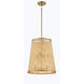 Astoria 6 Light 16 inch Natural with Burnished Brass Pendant Ceiling Light