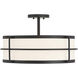 Chauncey 4 Light 22 inch Matte Black Semi-Flush Ceiling Light