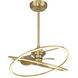 Dorado 14 inch Warm Brass with Gold Blades Fan D'Lier