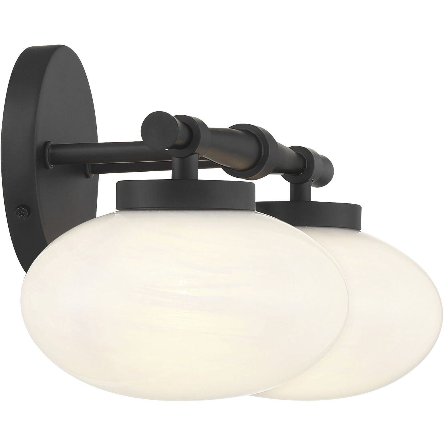 Barrow 2 Light 17 inch Matte Black Bathroom Vanity Light Wall Light