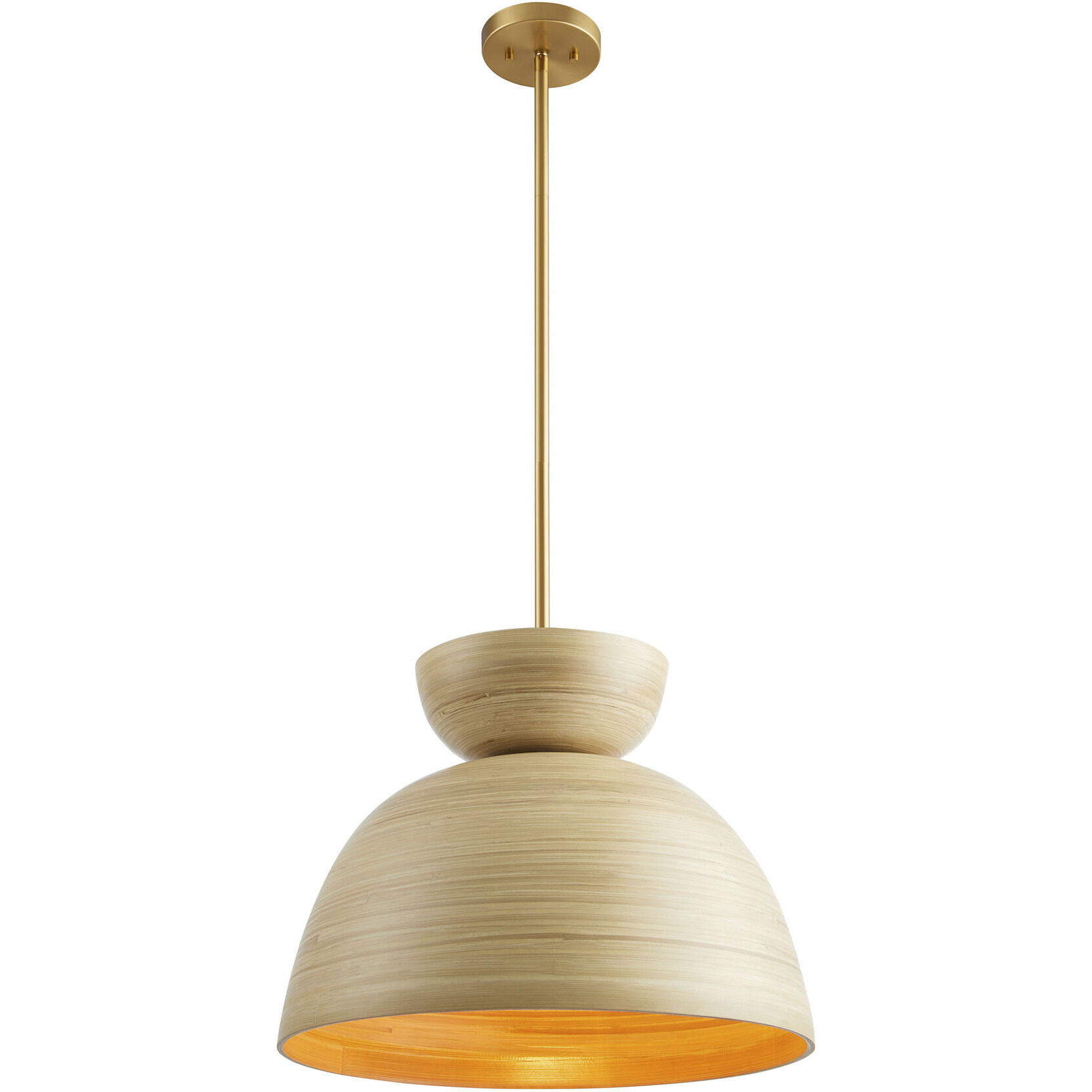 Agave 1 Light 20 inch Natural Bamboo Pendant Ceiling Light
