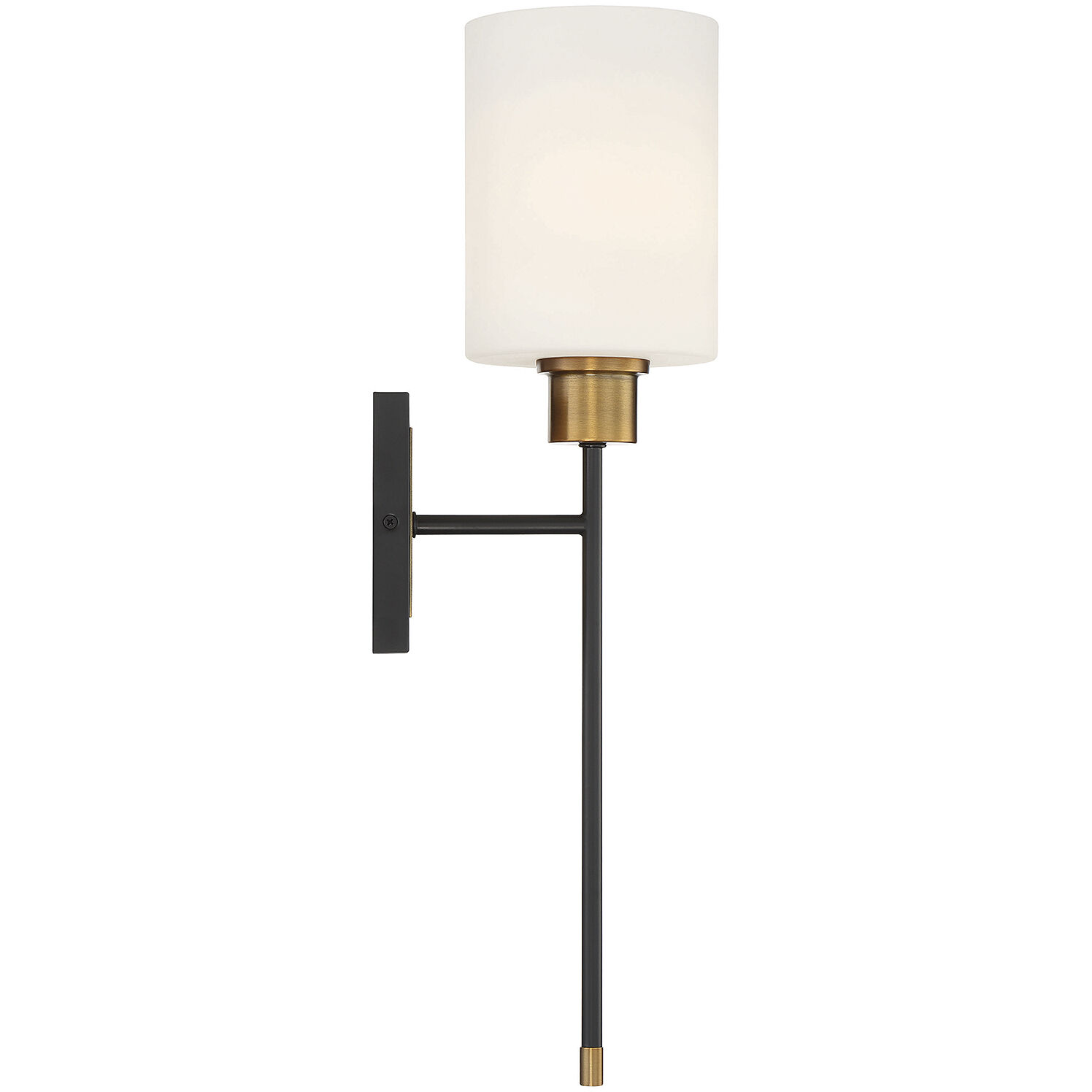 Alvara 1 Light 5.5 inch Black with Warm Brass Accents Wall Sconce Wall Light in Matte Black with Warm Brass, Essentials