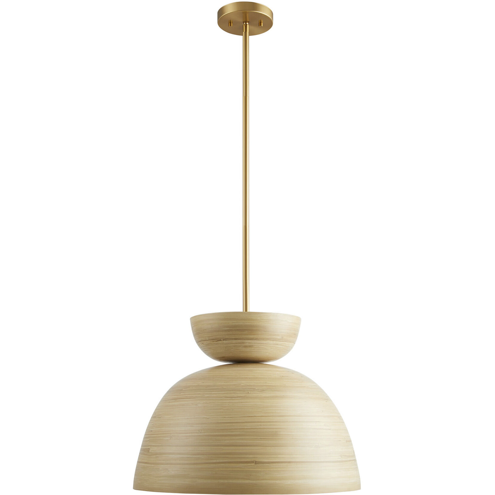 Agave 1 Light 20 inch Natural Bamboo Pendant Ceiling Light
