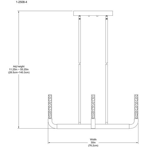 Del Mar LED 30 inch Warm Brass Chandelier Ceiling Light