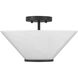Blair 3 Light 15 inch Matte Black Convertible Semi-Flush or Pendant Ceiling Light