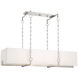 Abbott 8 Light 44 inch Satin Nickel Linear Chandelier Ceiling Light