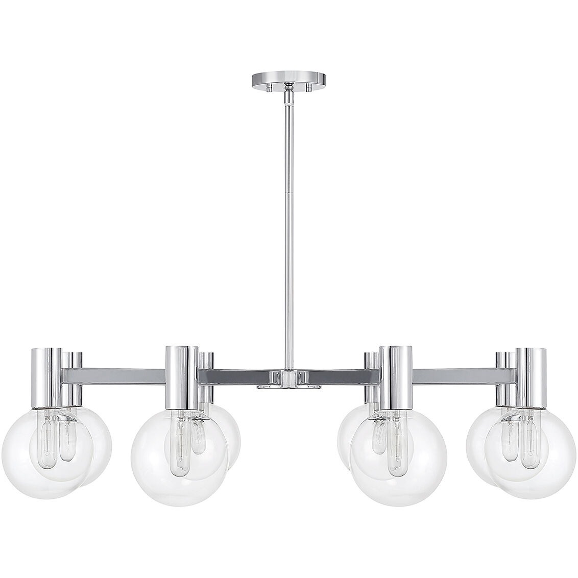 Wright 8 Light 40 inch Polished Chrome Chandelier Ceiling Light