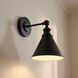 Glenn 9 inch 60.00 watt Matte Black Adjustable Wall Sconce Wall Light, Essentials