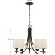 Octave 5 Light Matte Black Chandelier Ceiling Light, Essentials