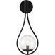 Encino 1 Light 8 inch Matte Black Wall Sconce Wall Light