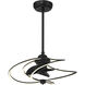 Hydra 12 inch Matte Black with Black Blades Fan D'Lier