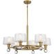 Hanover 6 Light 32 inch Warm Brass Chandelier Ceiling Light, Essentials