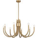 Sorrento 8 Light 34 inch Noble Brass Chandelier Ceiling Light, Essentials