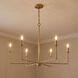 Salerno 6 Light 42 inch Warm Brass Chandelier Ceiling Light, Essentials