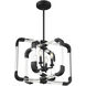 Rotterdam 4 Light 20 inch Matte Black Covertible SemiFlush Ceiling Light, Essentials
