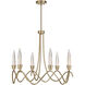 Sofia LED 30 inch Noble Brass Chandelier Ceiling Light