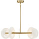 Ainslie LED 30 inch Warm Brass Chandelier Ceiling Light