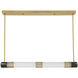 Farrell LED 42 inch Warm Brass Linear Chandelier Ceiling Light