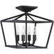 Townsend 4 Light 13 inch Classic Bronze Semi-Flush Ceiling Light, Essentials