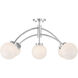 Redfield 5 Light 36 inch Chrome Convertible Semi-Flush Ceiling Light